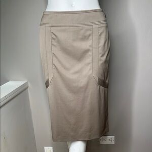 Gucci Sz 42 Summer Wool Pencil Knee Length Skirt